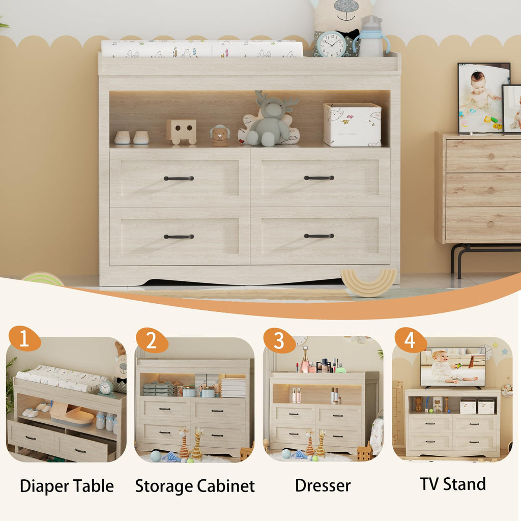 Baby Changing Table with LED Light D627