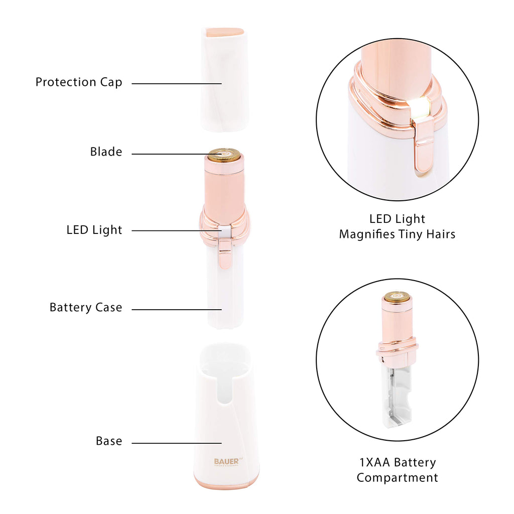 Women's Portable Face Shaver with LED Light T54289