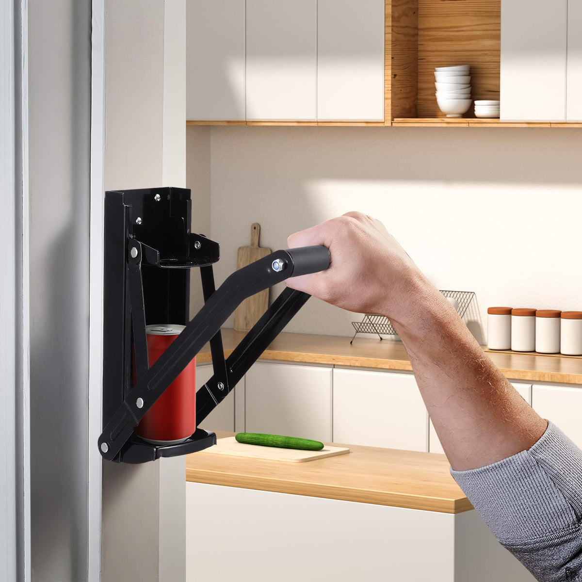 Wall Mounted Stainless Steel Can Crusher with Bottle Opener R449