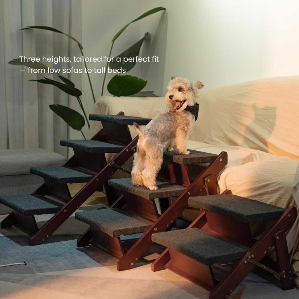 Wooden 4 Step Foldable Pet Stairs W269