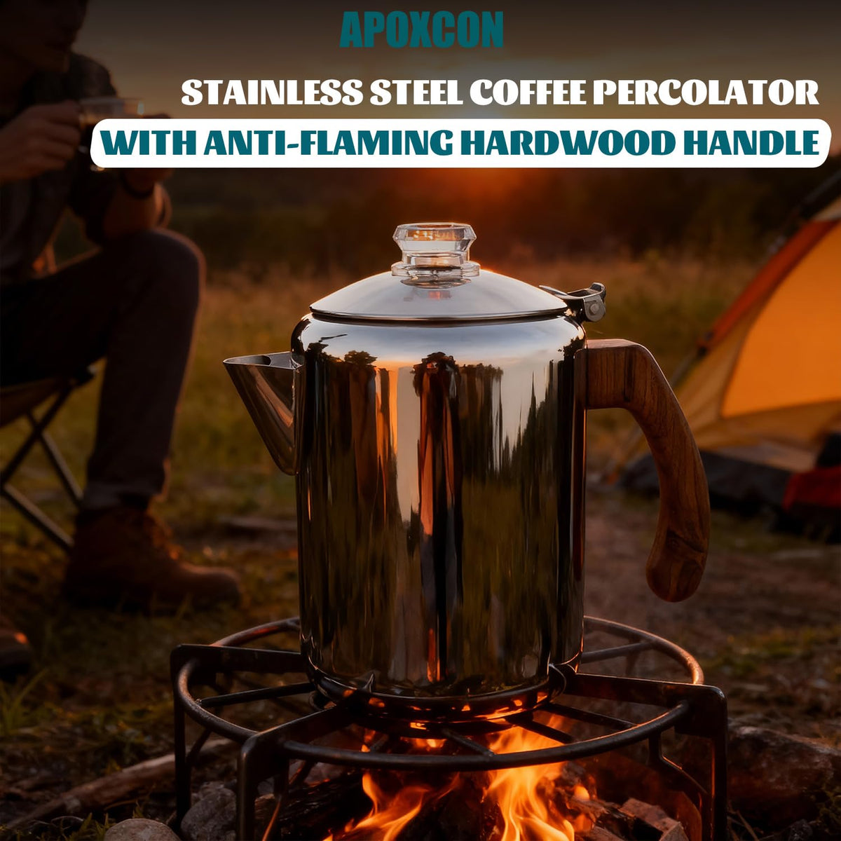 Coffee Percolator Pot Stainless Steel 8 Cup P4037