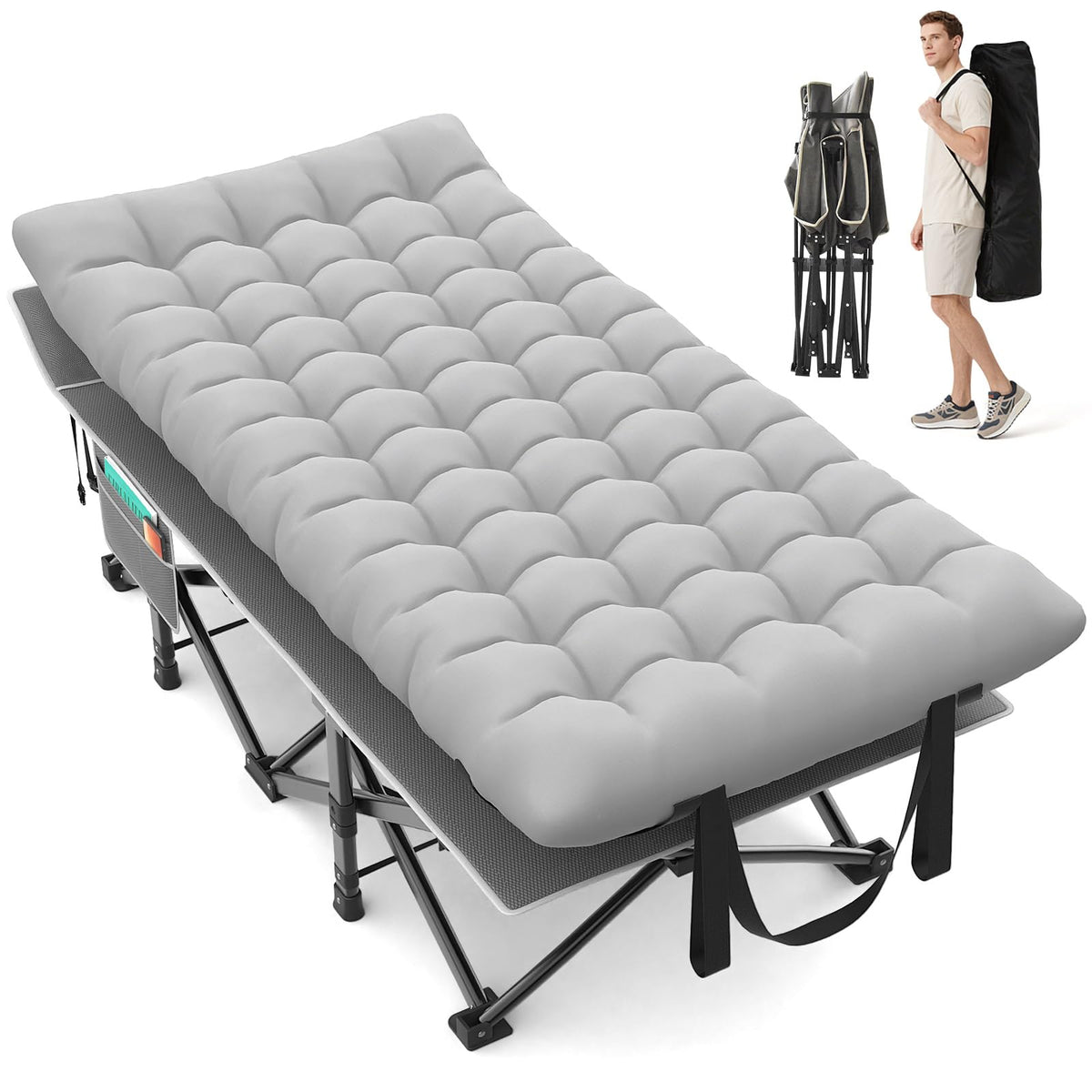 32" XXL Heavy Duty Folding Camping Cot U9596