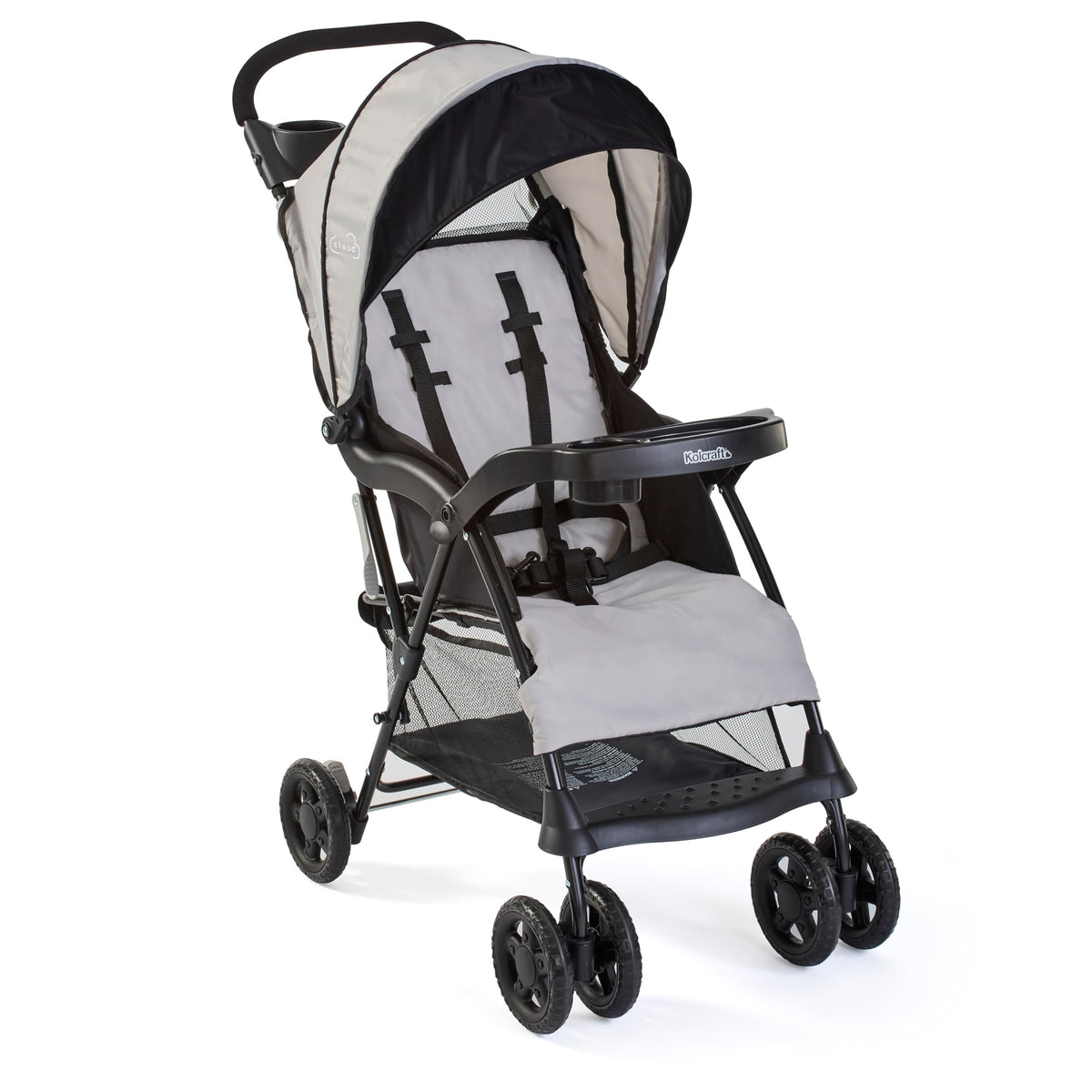 Lightweight Umbrella Stroller with Reclining Seat and Canopy, Slate Gray K332013