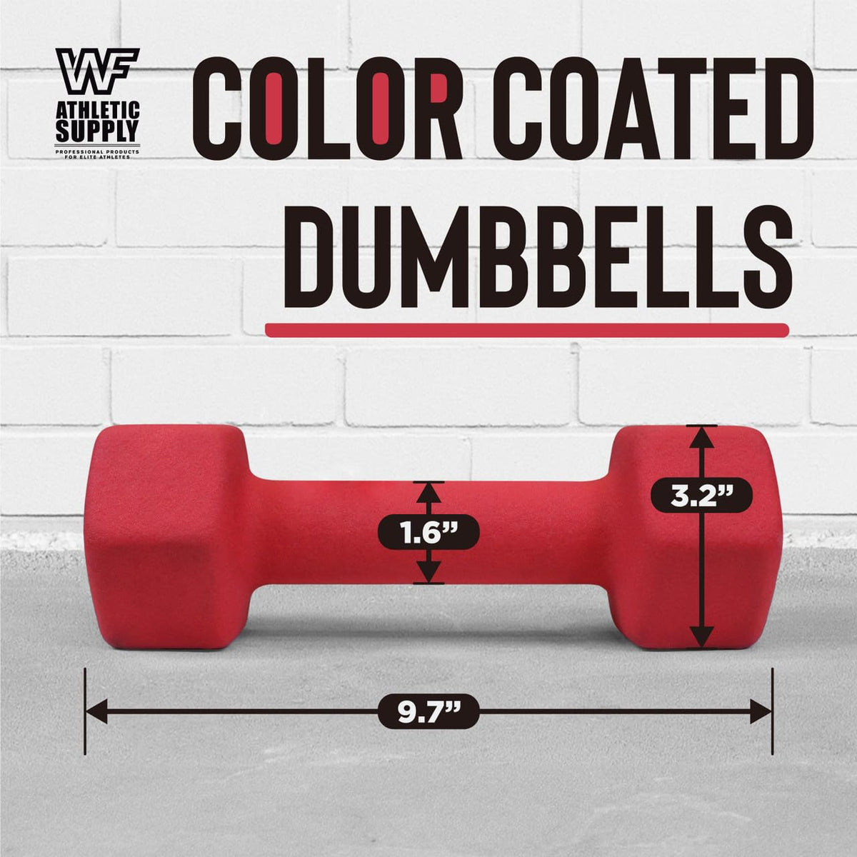 Neoprene Dumbbells Hand Weights with Non-Slip Grip B239409