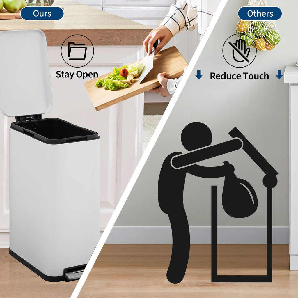 13.2 Gallon Slim Stainless Steel Trash Can K617768