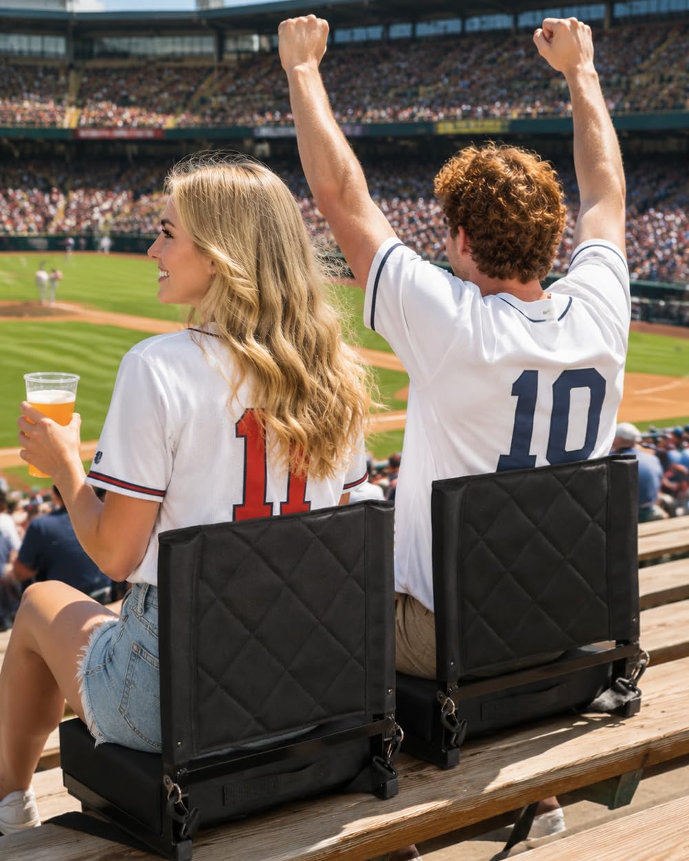 Stadium Seat with Back Support Black J25644