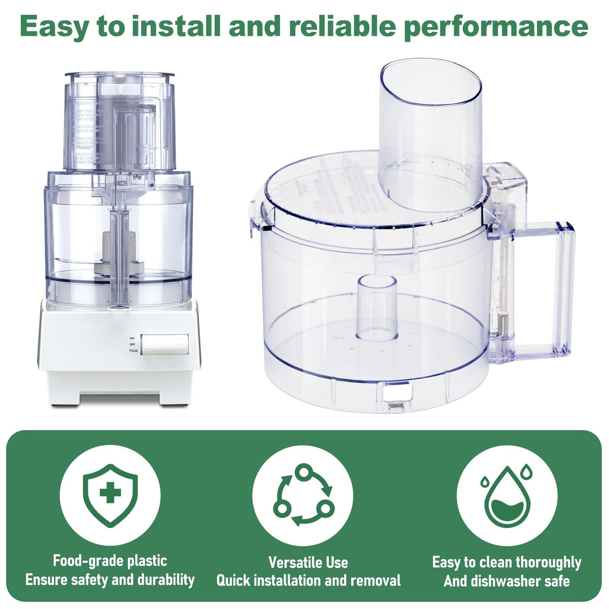 7-cup Food Processor Work Bowl with 4 Locking Tabs L28605
