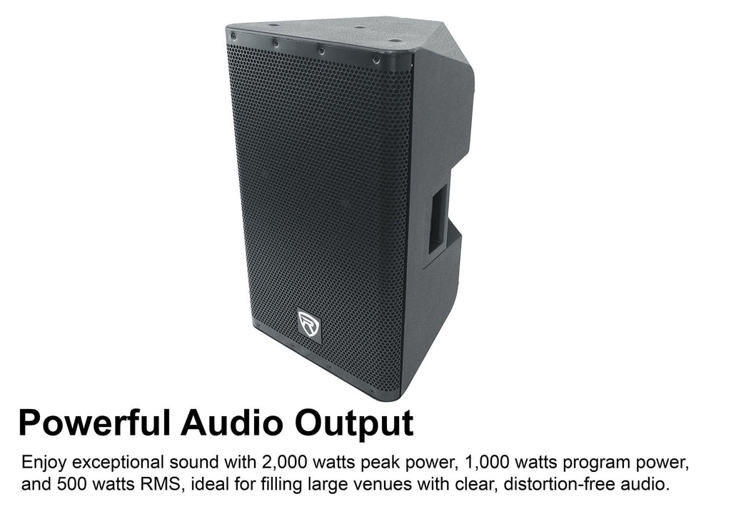 12" Active Powered Speaker with 2-Channel Mixer, 2-Pack W789609