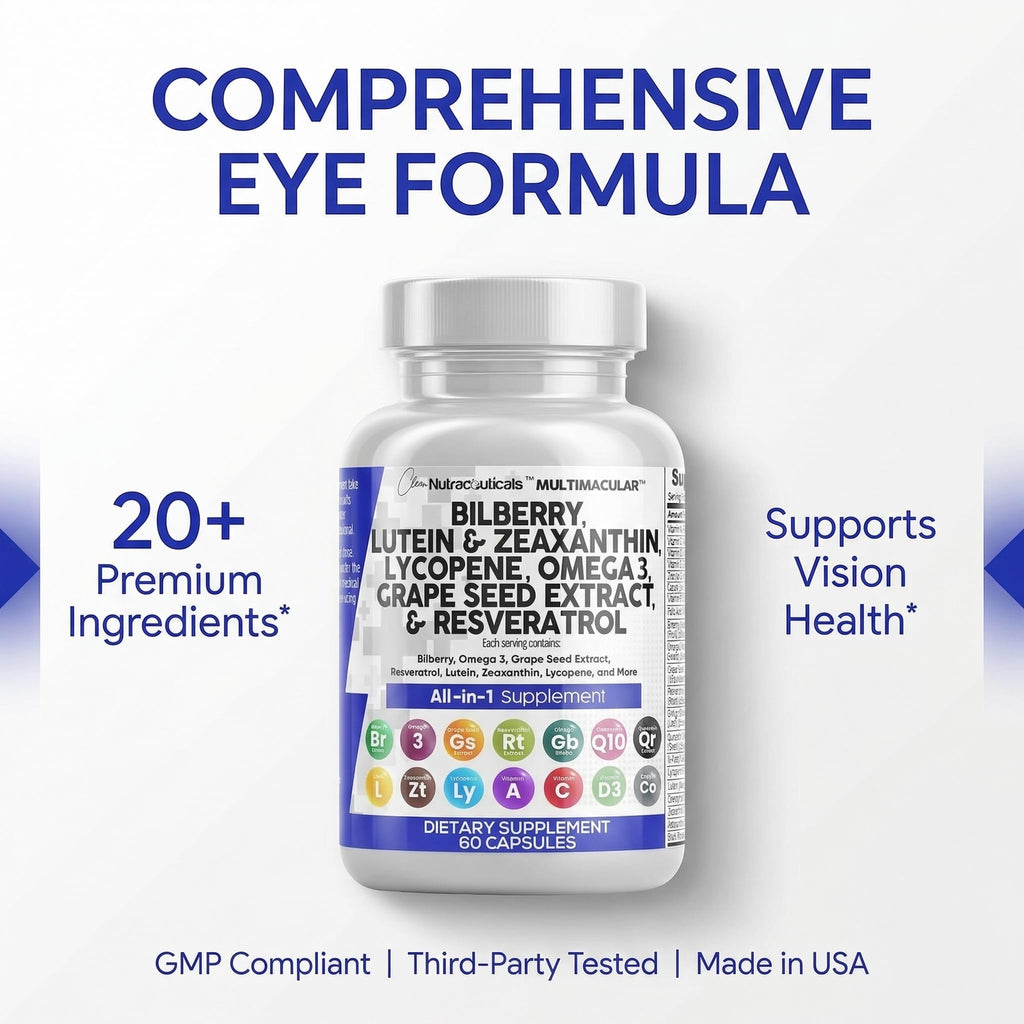 Eye Vitamins with Bilberry Lutein Zeaxanthin Supplement Y3070