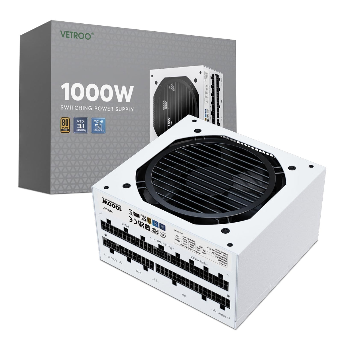 1000W White Power Supply T816