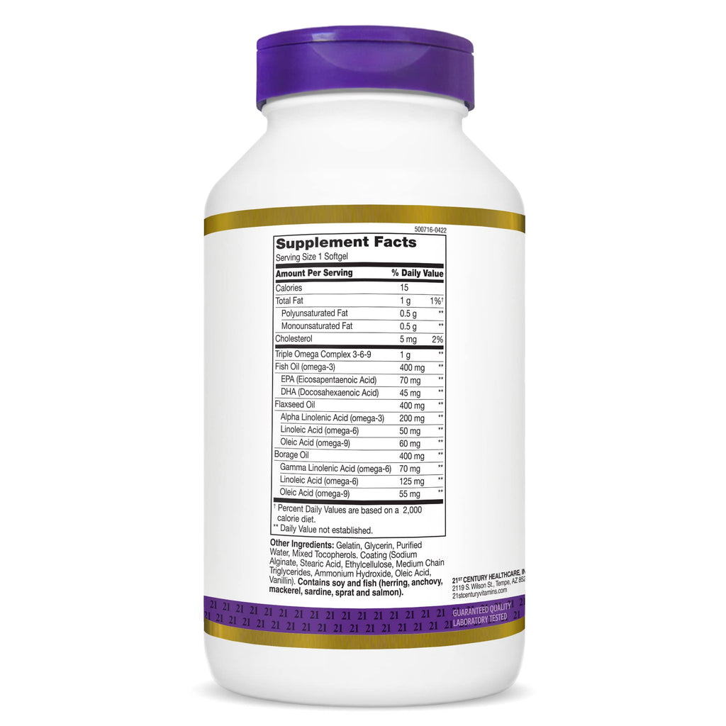 Omega 3-6-9 Softgels, 180 Count P5289