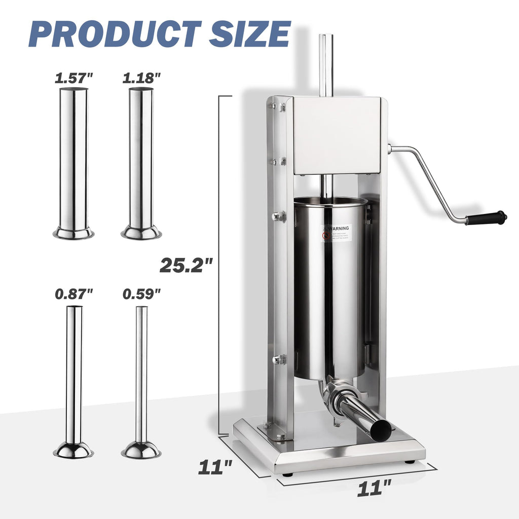7L Stainless Steel Manual Sausage Stuffer S63619