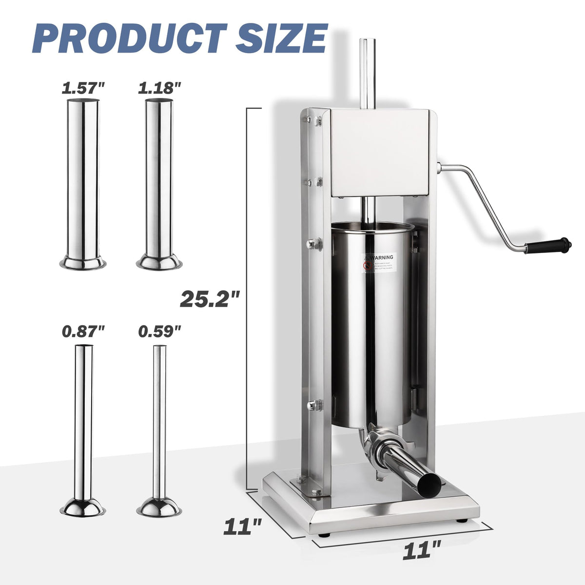 7L Stainless Steel Manual Sausage Stuffer S63619