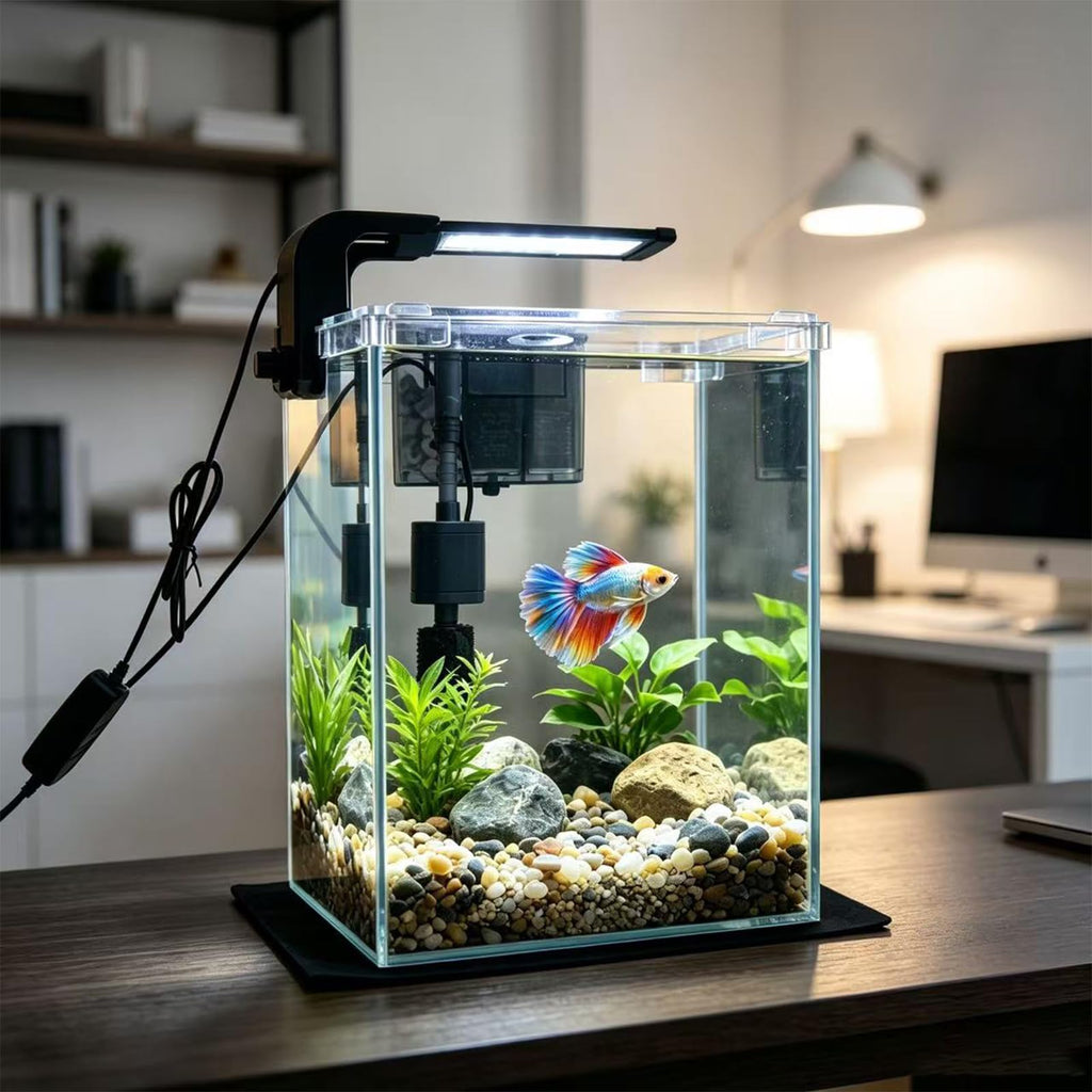 2 Gallon Betta Fish Tank with Filter and Light H3478