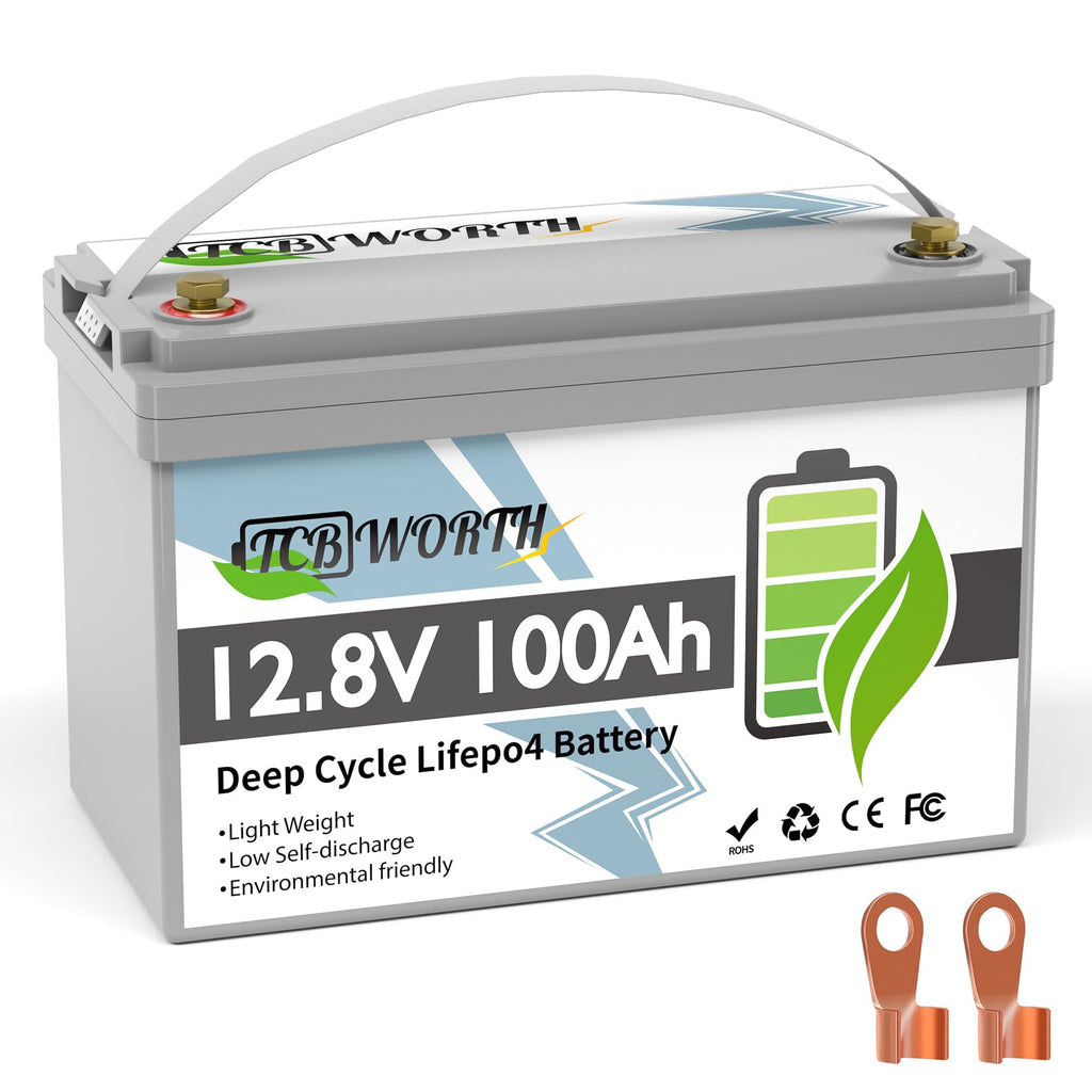 12V 100Ah LiFePO4 Deep Cycle Lithium Battery with 100A BMS A86512