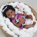 20 Inch Black Realistic Reborn Baby Dolls Full Body Vinyl Girl G115617