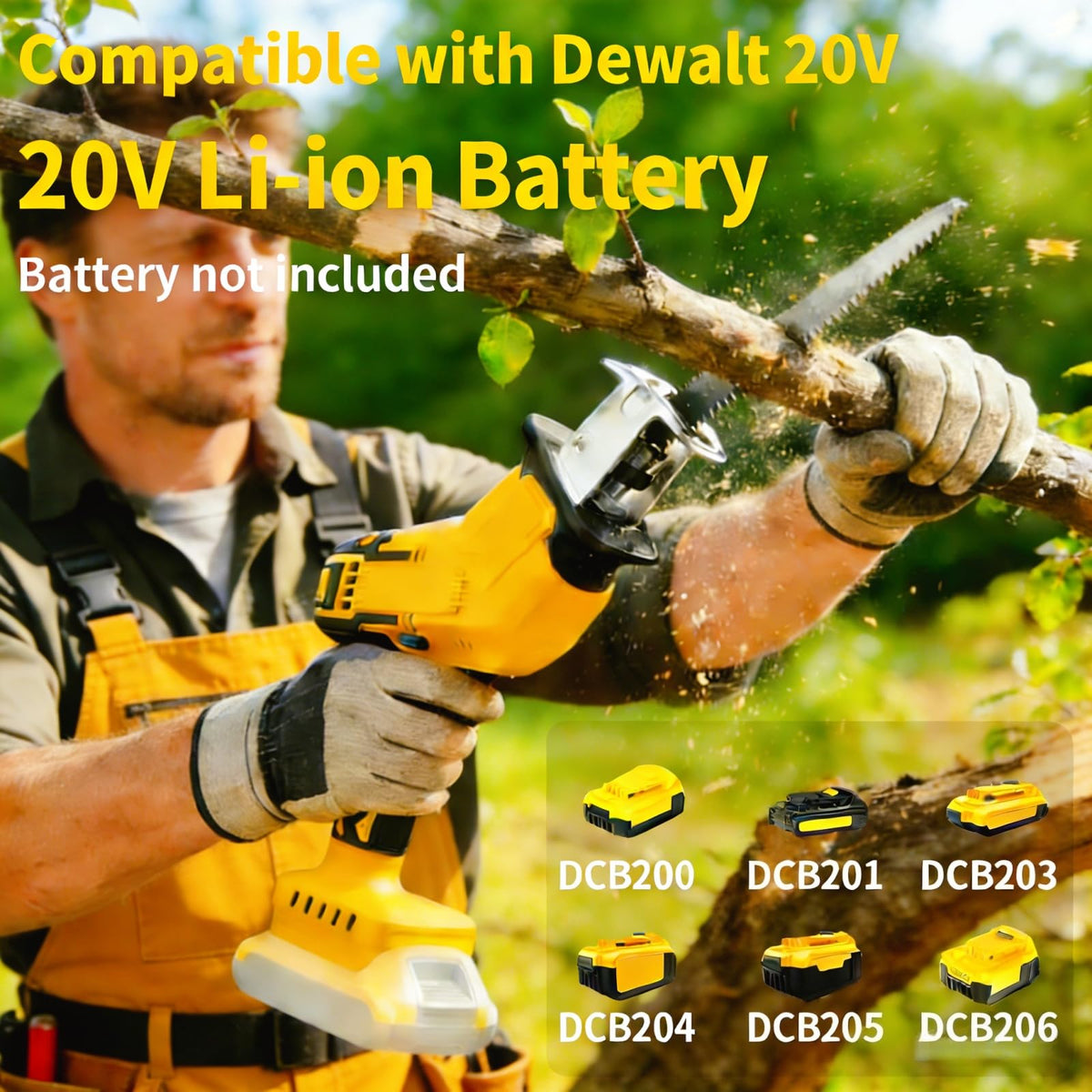Cordless Reciprocating Saw 0-3500 SPM Variable Speed with 4 Blades Kit S917735