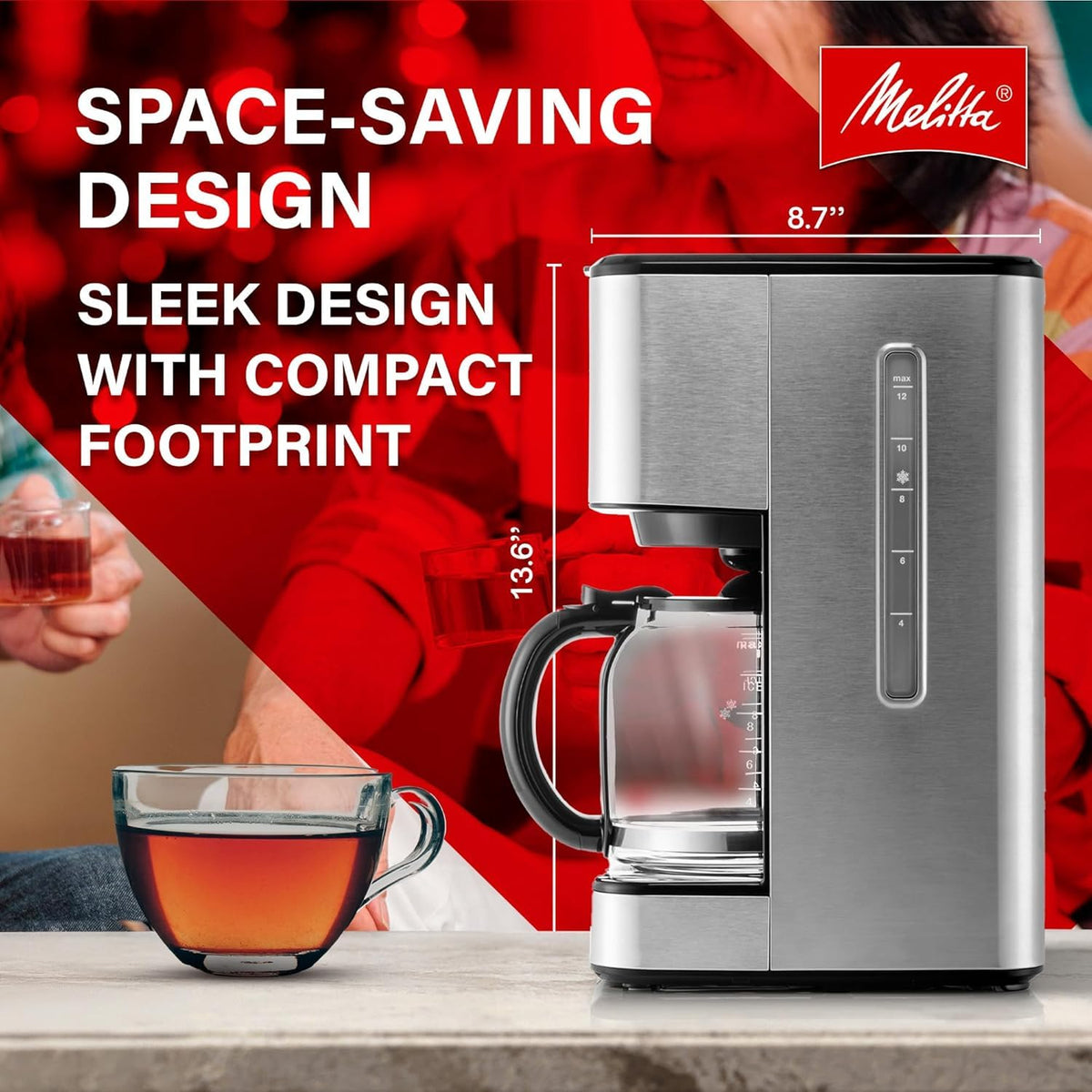 Glass 12-Cup Drip Coffee Maker O59576