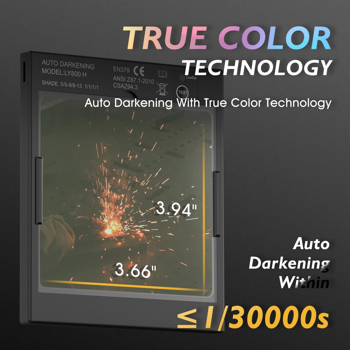 Auto-Darkening True Color Welding Helmet R207