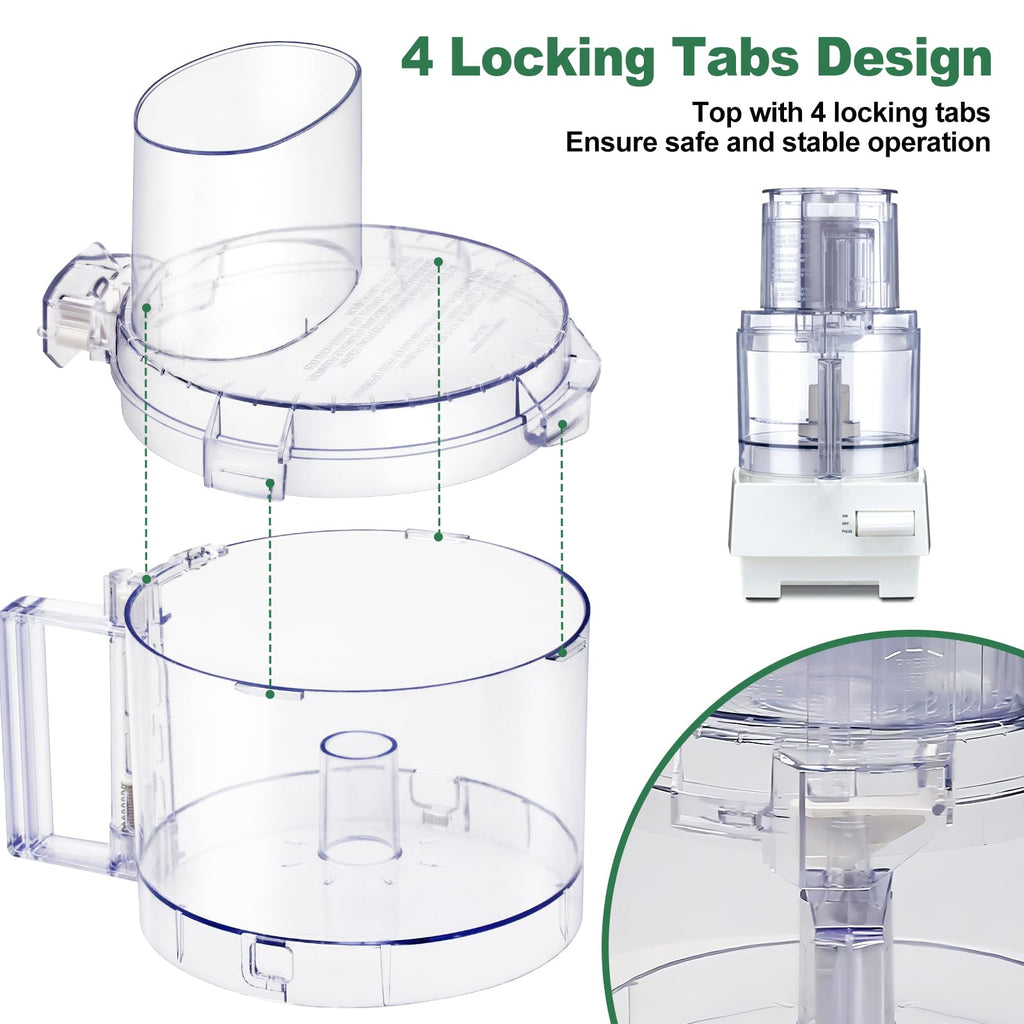 7-cup Food Processor Work Bowl with 4 Locking Tabs L28605