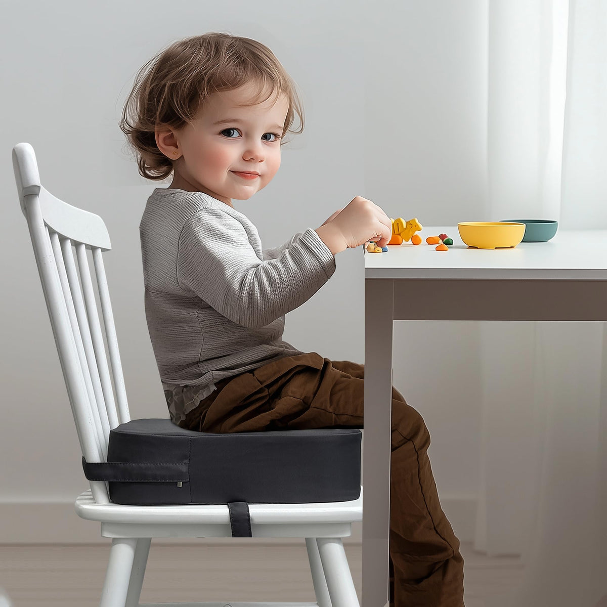 Waterproof High Density Foam Toddler Booster Seat with Non-Slip Bottom X790
