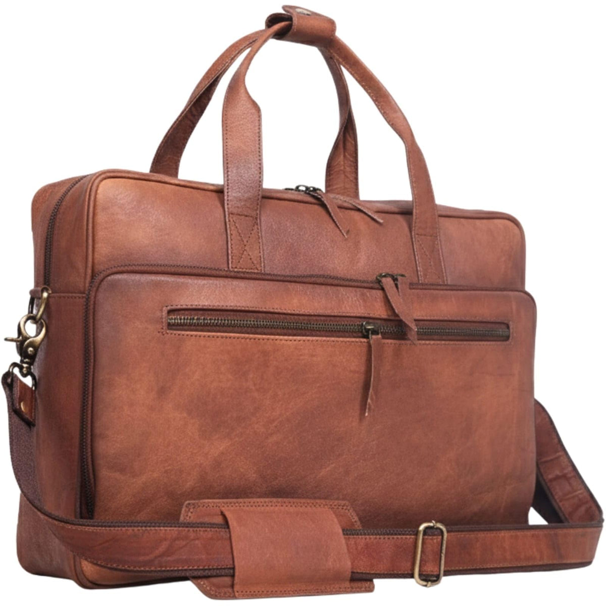 Brown 17-inch Genuine Leather Laptop Briefcase C793203