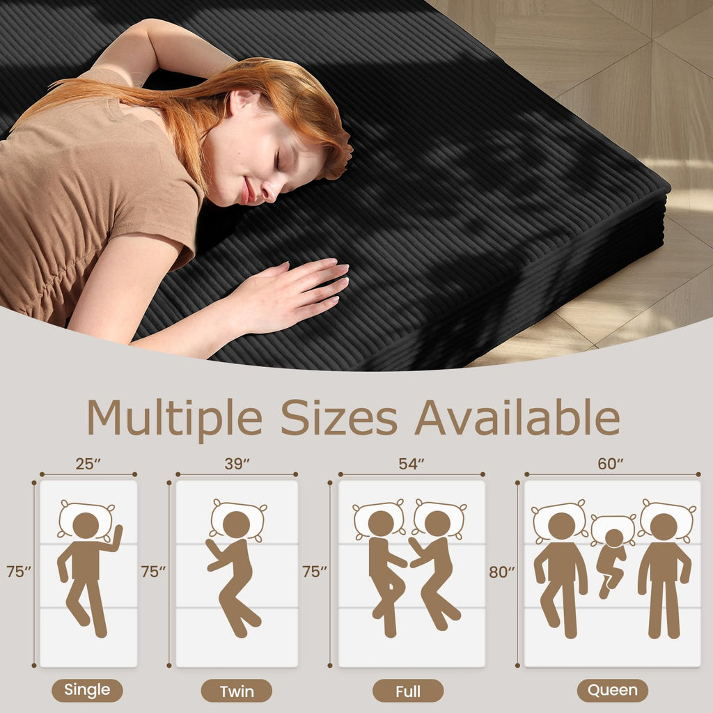 6-Inch Single Size Tri-Fold Memory Foam Mattress Z454