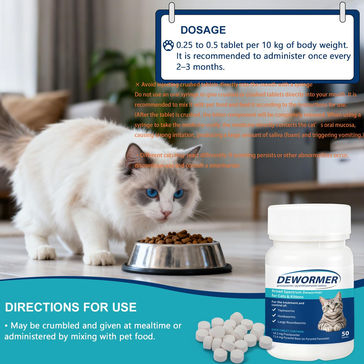 Broad-Spectrum Dewormer 50 Tablets A800737
