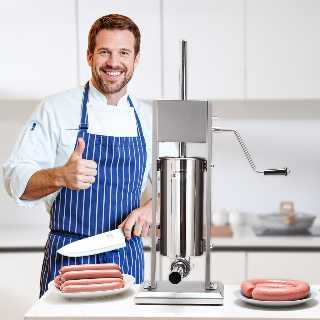 7L Stainless Steel Manual Sausage Stuffer S63619