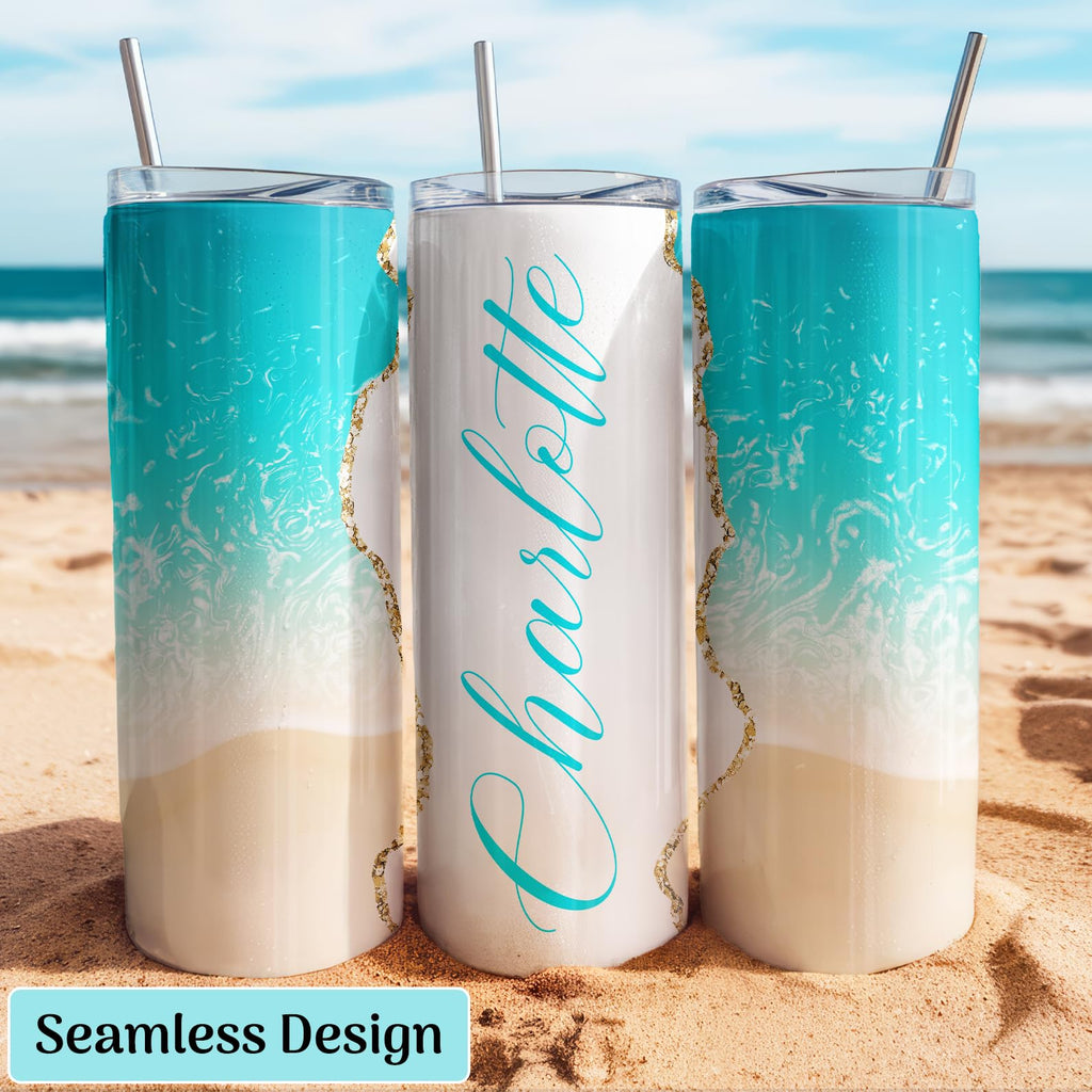 20 oz Custom Skinny Tumbler with Lid & Straw N548