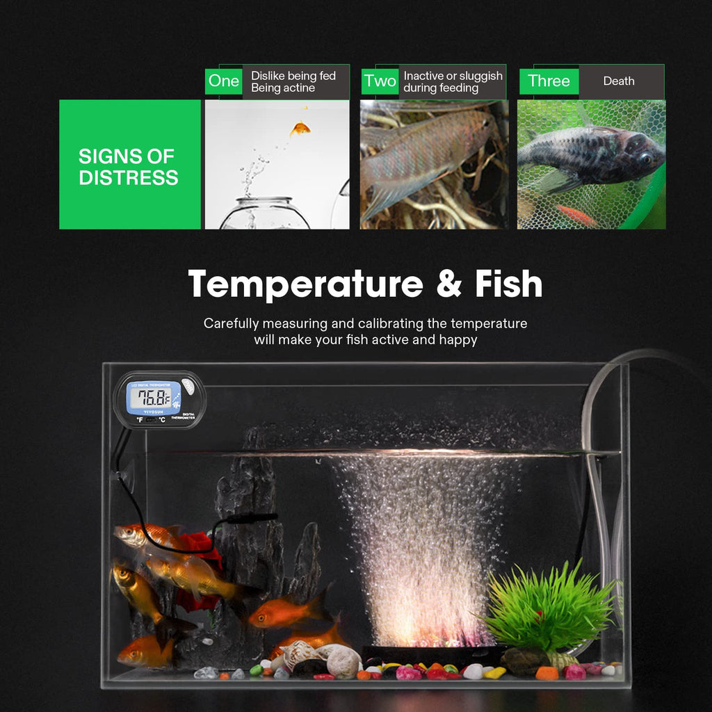 2-Pack LCD Digital Aquarium Thermometer T873767