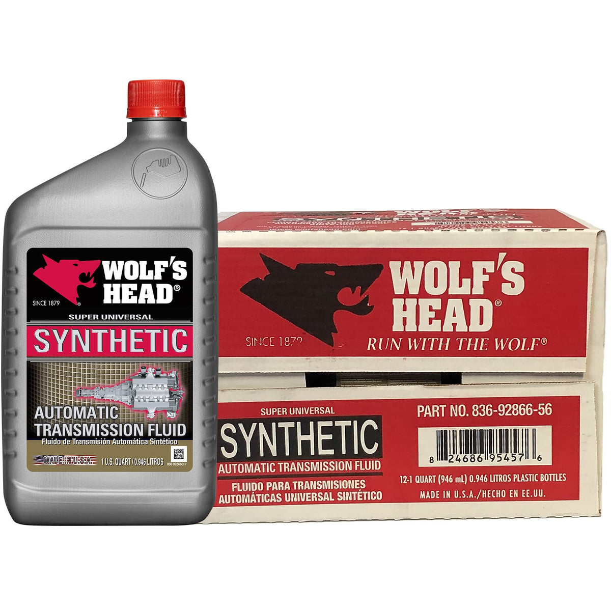 Synthetic Automatic Transmission Fluid 1 Quart Bottle Pack of 12 I655818