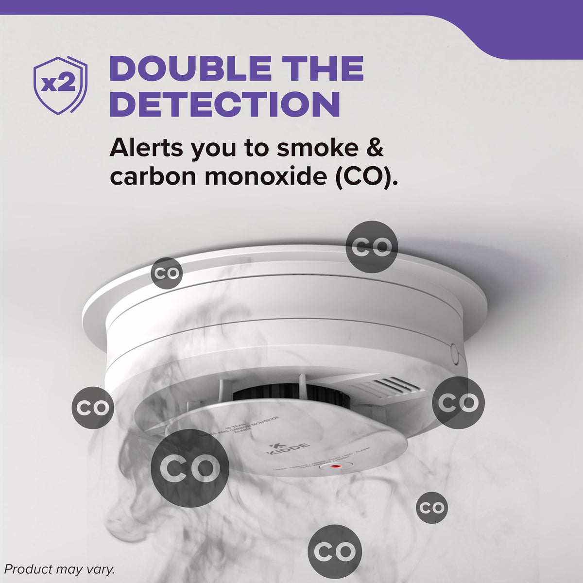 Hardwired Smoke & Carbon Monoxide Detector, 10-Year Battery Backup, 4 Pack B2298