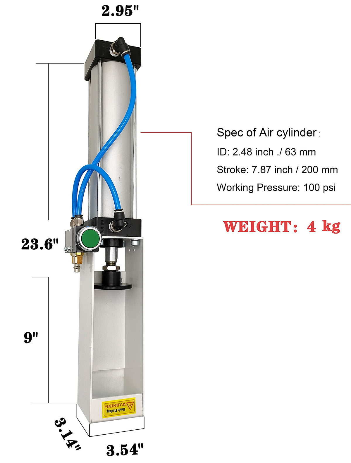 Heavy Duty Pneumatic Cylinder Can Crusher S96394