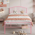 Twin Size Metal Bed Frame with Headboard and Footboard D22348