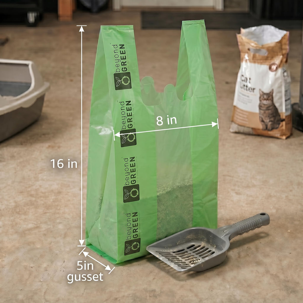 Cat Litter Bags with Handles, 300 Bags M47818