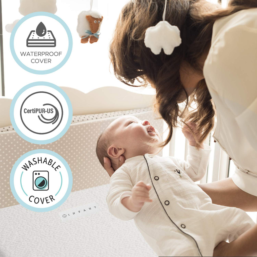 Organic Cotton 2-Sided Memory Foam Crib Mattress Y993219