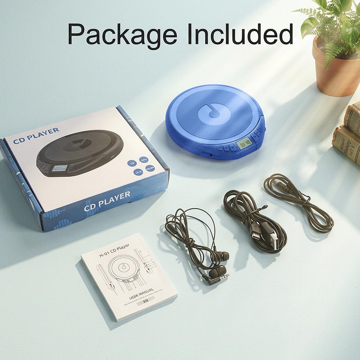 Portable CD Player with Earphones M189208