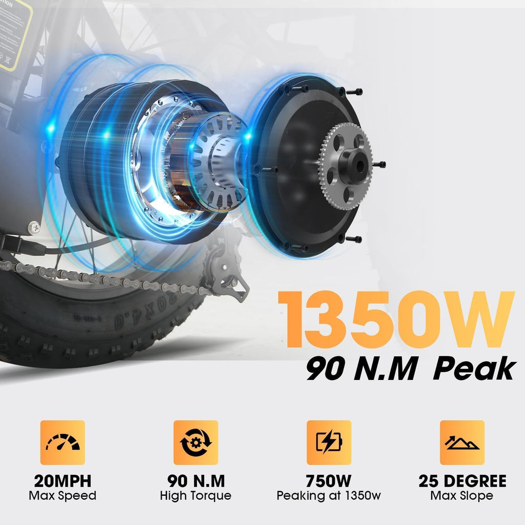 750W Folding Fat Tire Electric Tricycle S40650