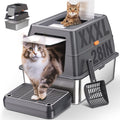 XXXL Stainless Steel Litter Box with Lid H10491