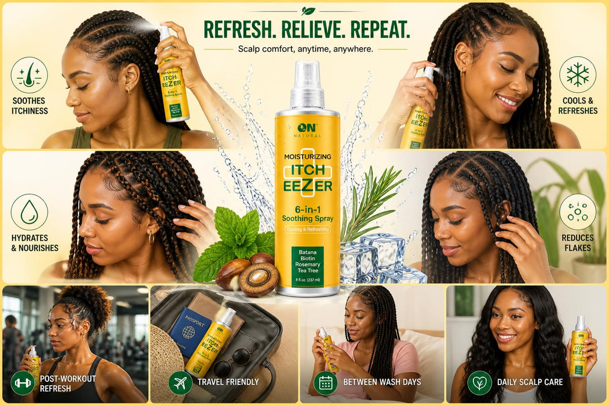Moisturizing Soothing Spray with Batana, Biotin, Rosemary & Tea Tree 8 oz J776