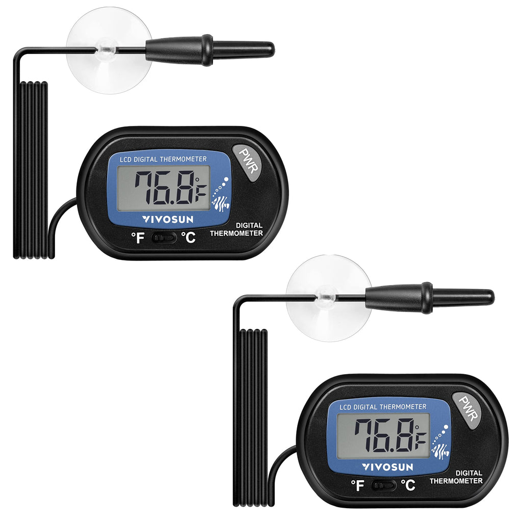 2-Pack LCD Digital Aquarium Thermometer T873767