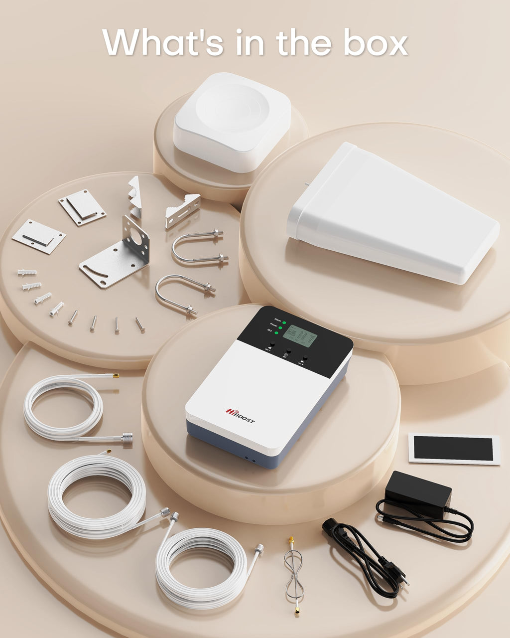 Cell Phone Signal Booster with 2 Indoor Antennas R38840