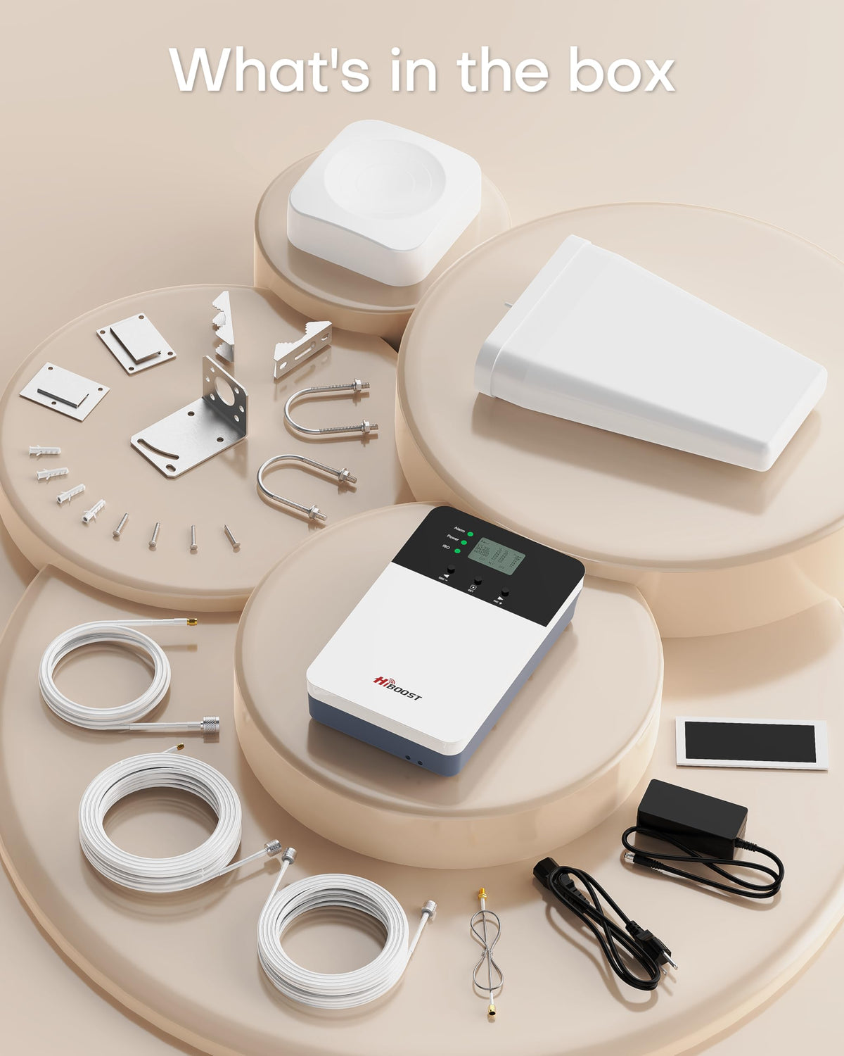 Cell Phone Signal Booster with 2 Indoor Antennas R38840