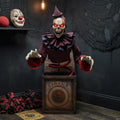 5 Ft. Skeleton Clown Halloween Decoration D50184