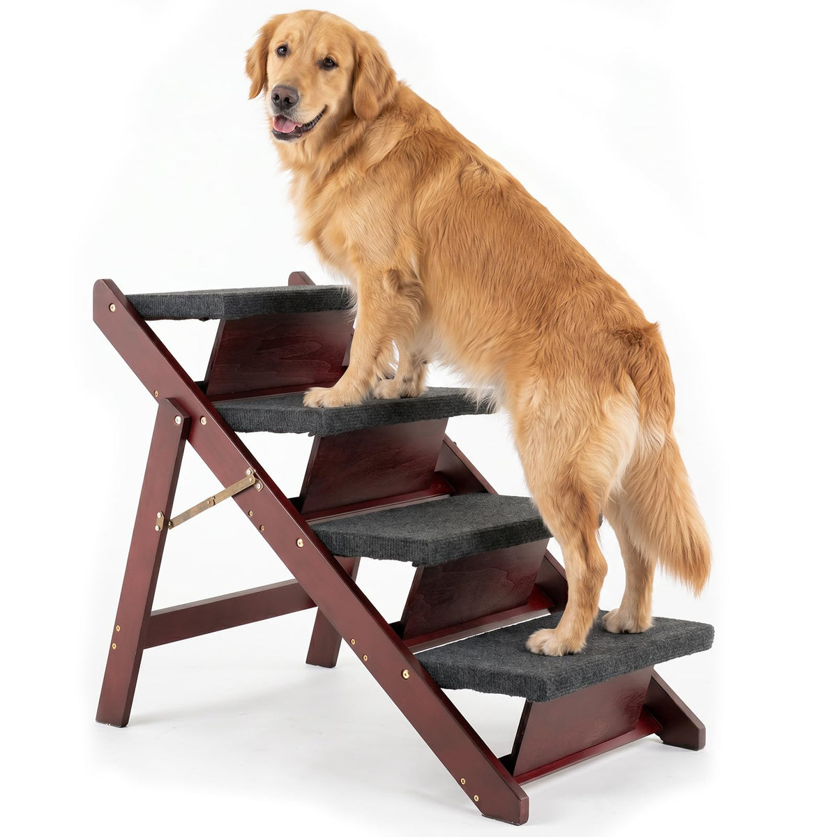 Wooden 4 Step Foldable Pet Stairs W269