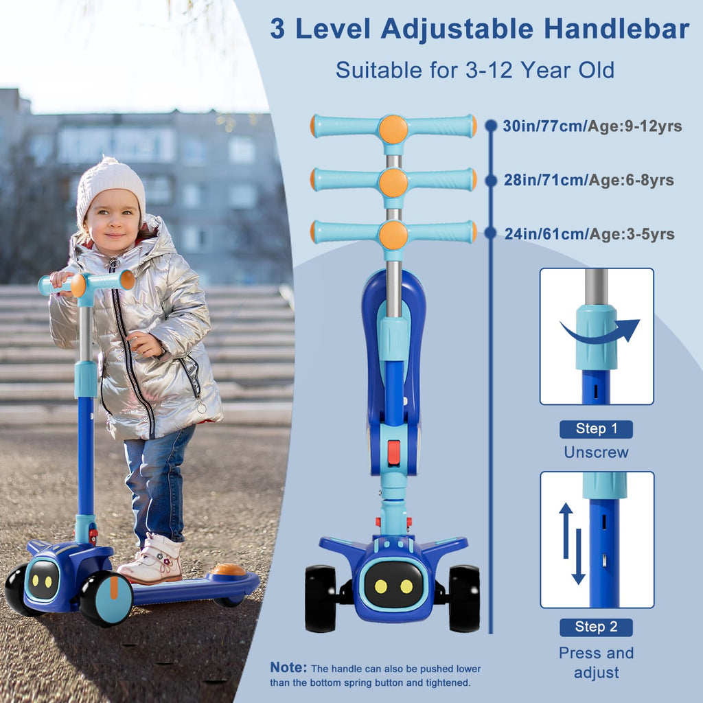 2-in-1 Kids 3 Wheel Kick Scooter with Adjustable Seat G933
