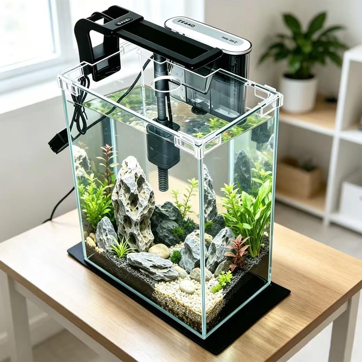 2 Gallon Betta Fish Tank with Filter and Light H3478