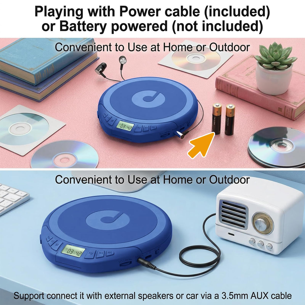 Portable CD Player with Earphones M189208