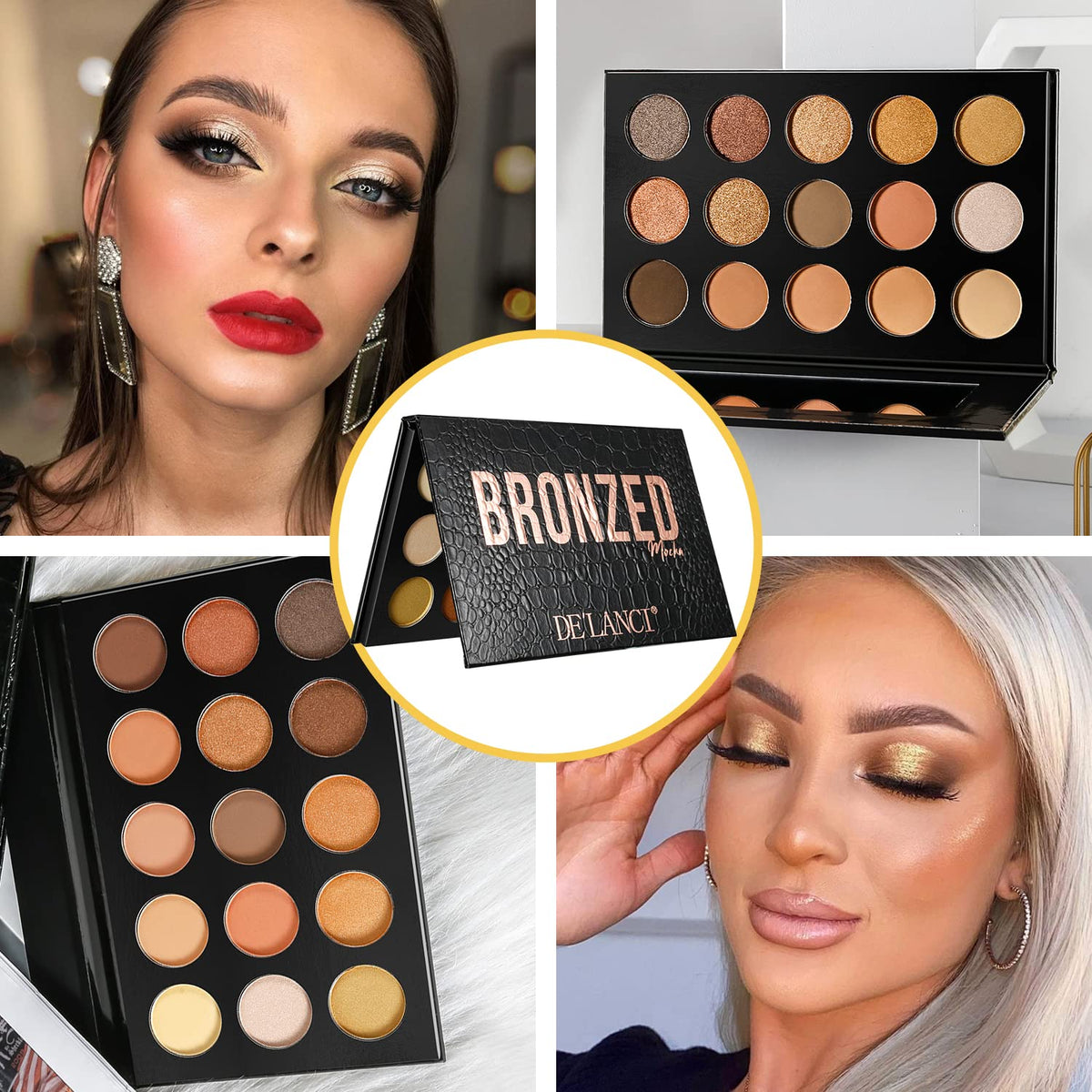 Nude Gold 15 Shades Matte Shimmer Eyeshadow Palette O250335